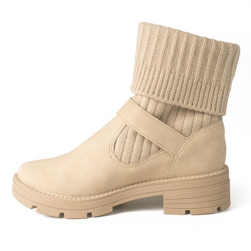 Bota Dakota  de Cano Curto Bege