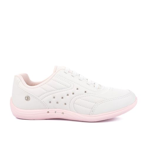 Tênis Kolosh  Casual Branco e Rosa