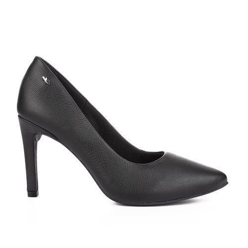 Scarpin Dakota  de Couro Preto