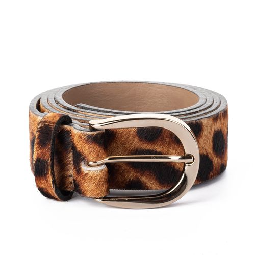 Cinto Dakota  de Couro Animal Print