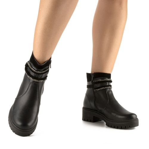 Bota Mississipi  de Cano Curto Tratorada Preta