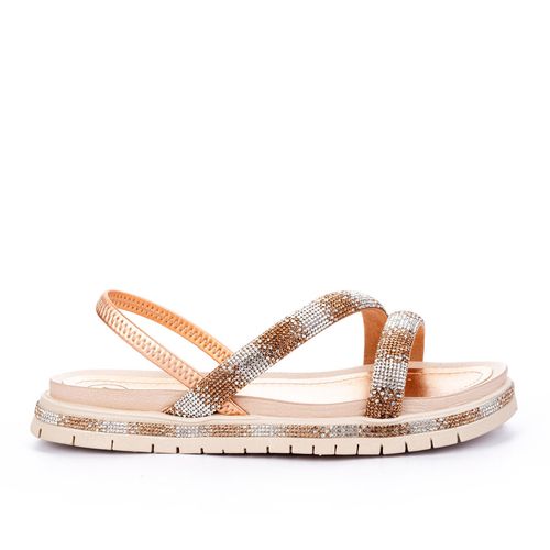 Sandália Tanara  Flatform Metalizada