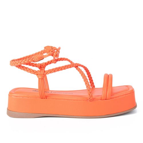 Sandália Dakota  Flatform Laranja com Amarração