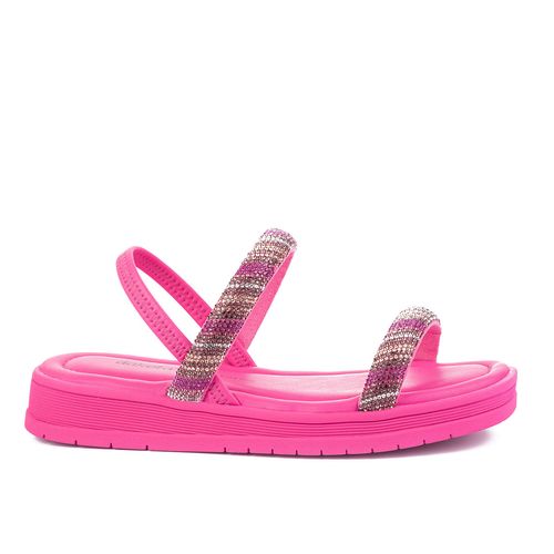 Sandália Dakota  Flatform Rosa com Brilhos