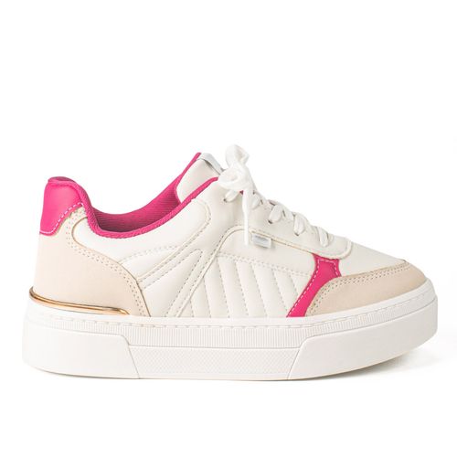 Tênis Dakota  Flatform Branco e Rosa