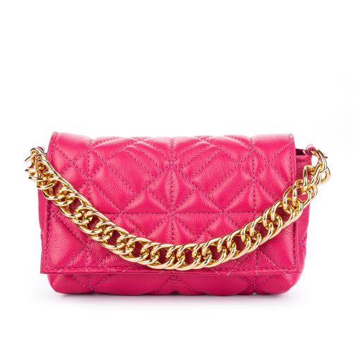 Bolsa Dakota  de Couro Rosa