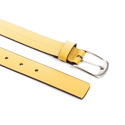 Cinto Dakota  de Couro Amarelo