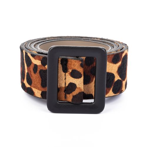 Cinto Dakota  de Couro Animal Print