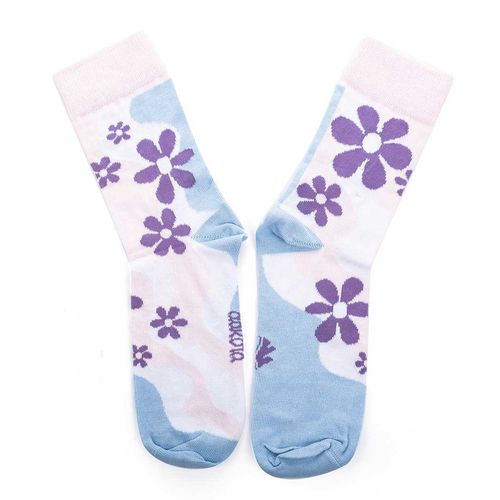 Par de  Meia Dakota Feminina Rosa e Azul