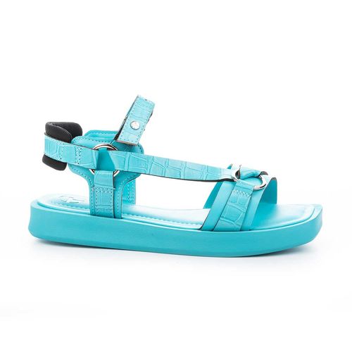 Sandália Tanara  Papete Flatform Azul