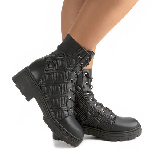 Bota Coturno  Mississipi Tratorada Preta