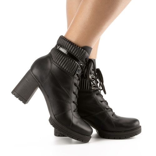 Bota Coturno  Mississipi de Salto Bloco Preta