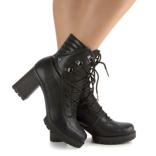 Bota Coturno  Mississipi de Salto Bloco Preta