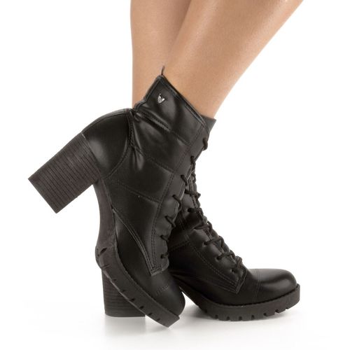 Bota Coturno Mississipi de Salto Bloco Preta