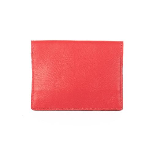 Porta Cartão  Dakota de Couro Vermelho
