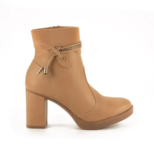 Bota Mississipi de Cano Curto Bege
