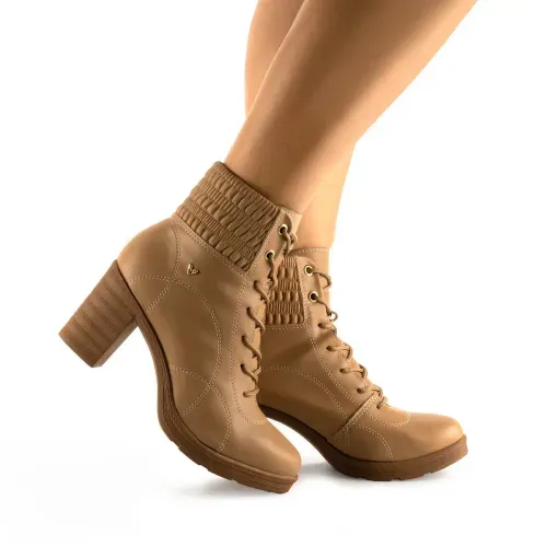 Bota Corturno  Mississipi de Salto Bloco Caramelo