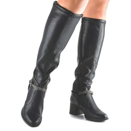 Bota Mississipi de Cano Longo Preta