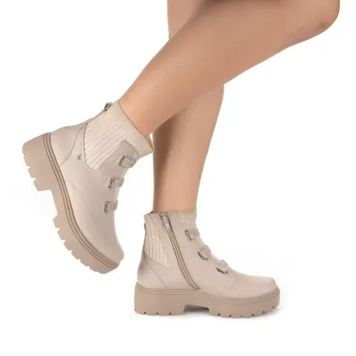 Bota Coturno  Mississipi Bege
