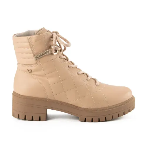 Bota Coturno  Mississipi Tratorada Bege