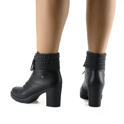 Bota Corturno  Mississipi de Salto Bloco Preta