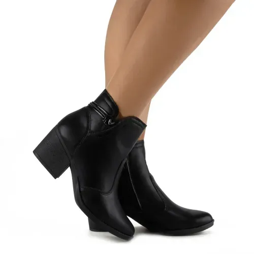Bota Mississipi  de Cano Curto Preta