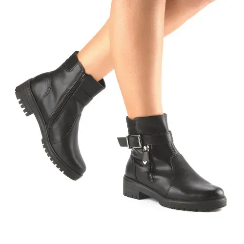 Bota Mississipi de Cano Curto Preta