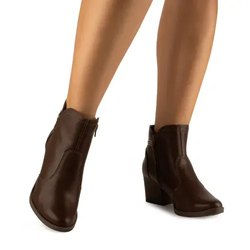 Bota Mississipi de Cano Curto Marrom