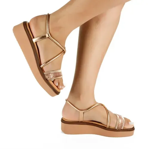 Sandália Mississipi  Flatform Metalizada