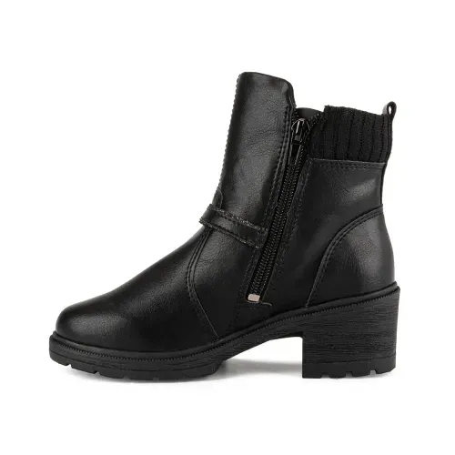 Bota Pink  Cats Infantil de Cano Curto Preta