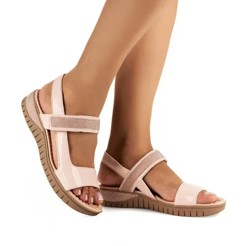 Sandália Campesí  Flatform Rosa