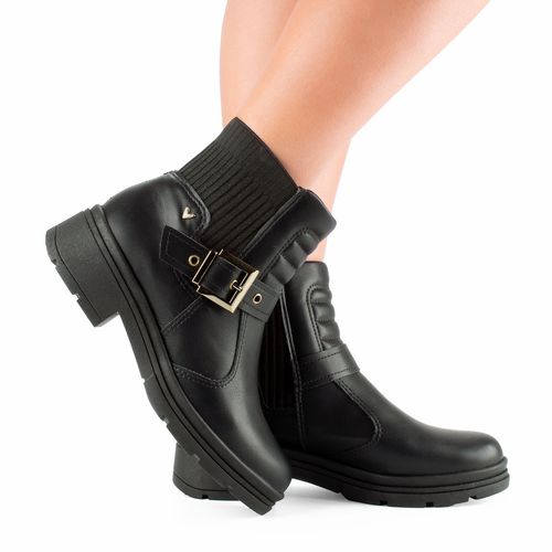 Bota Mississipi de Cano Curto Preta