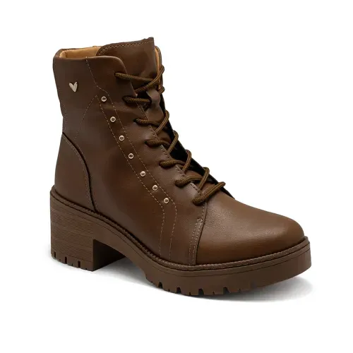 Bota Coturno Mississpi de Salto Bloco Caramelo