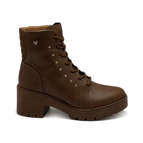 Bota Coturno Mississpi de Salto Bloco Caramelo