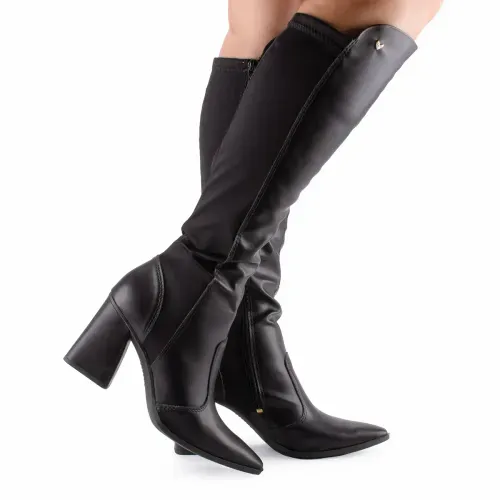 Bota Mississipi de Cano Longo Preta