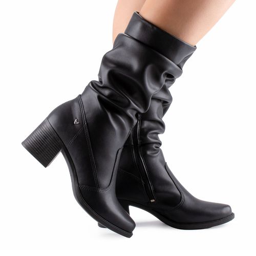 Bota Mississipi de Cano Médio Preta