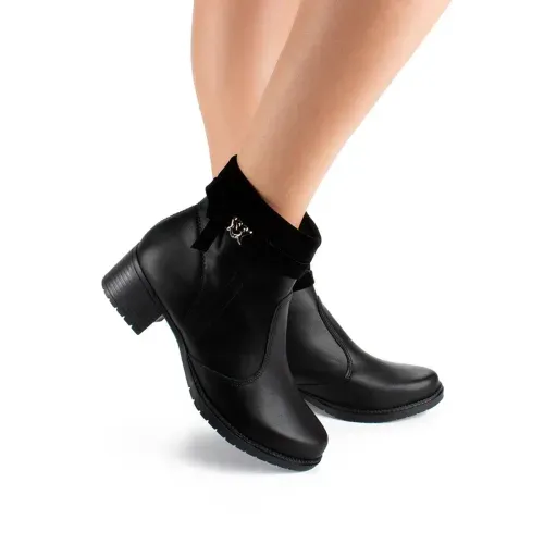 Bota Mississipi de Cano Curto Preta