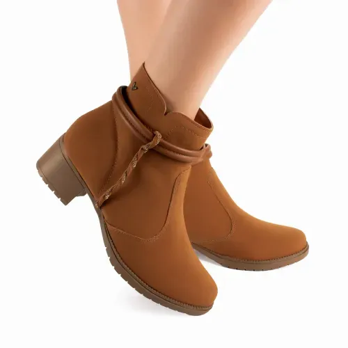 Bota Mississipi de Cano Curto Caramelo