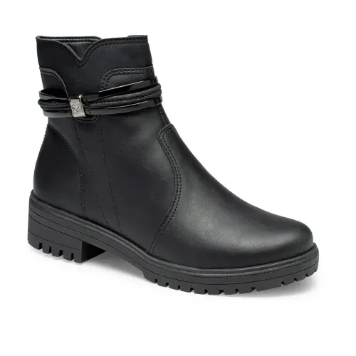 Bota Mississipi de Cano Curto Preta