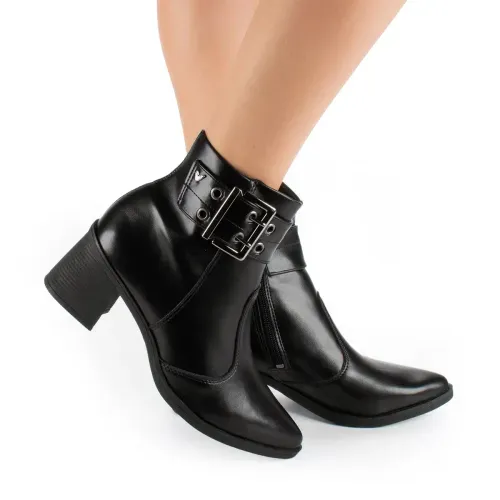 Bota Mississipi de Cano Curto Preta