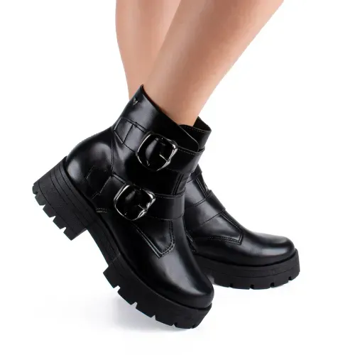 Bota Mississipi de Cano Curto Preta