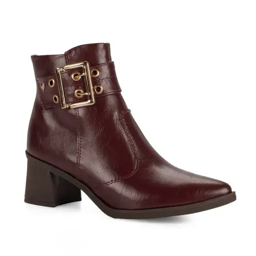 Bota Mississipi de Cano Curto Bordô