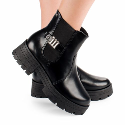 Bota Mississipi de Cano Curto Preta