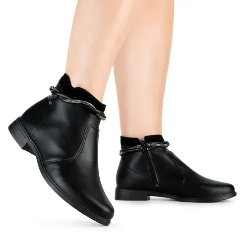 Bota Mississipi de Cano Curto Preta