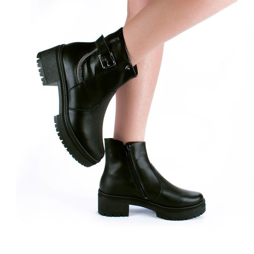 Bota Mississipi de Cano Curto Preta