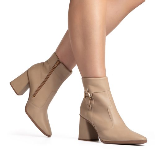 Bota Mississipi de Cano Curto Bege