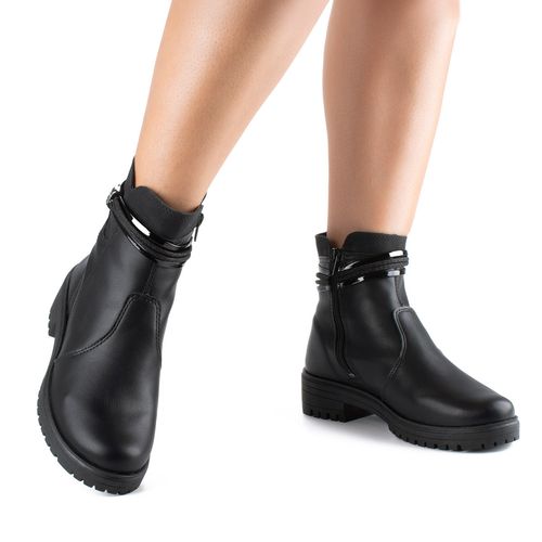 Bota Mississipi de Cano Curto Preta
