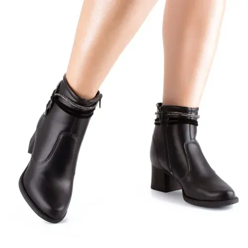 Bota Mississipi de Cano Curto Preta