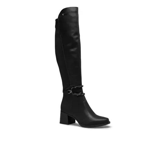 Bota Mississipi de Cano Longo Preta