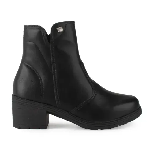 Bota Pink Cats de Cano Curto Preta